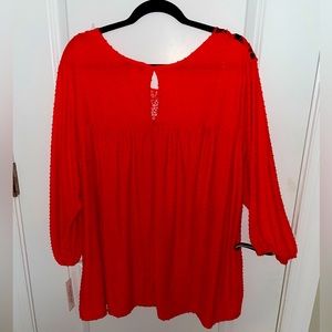 Plus size red blouse